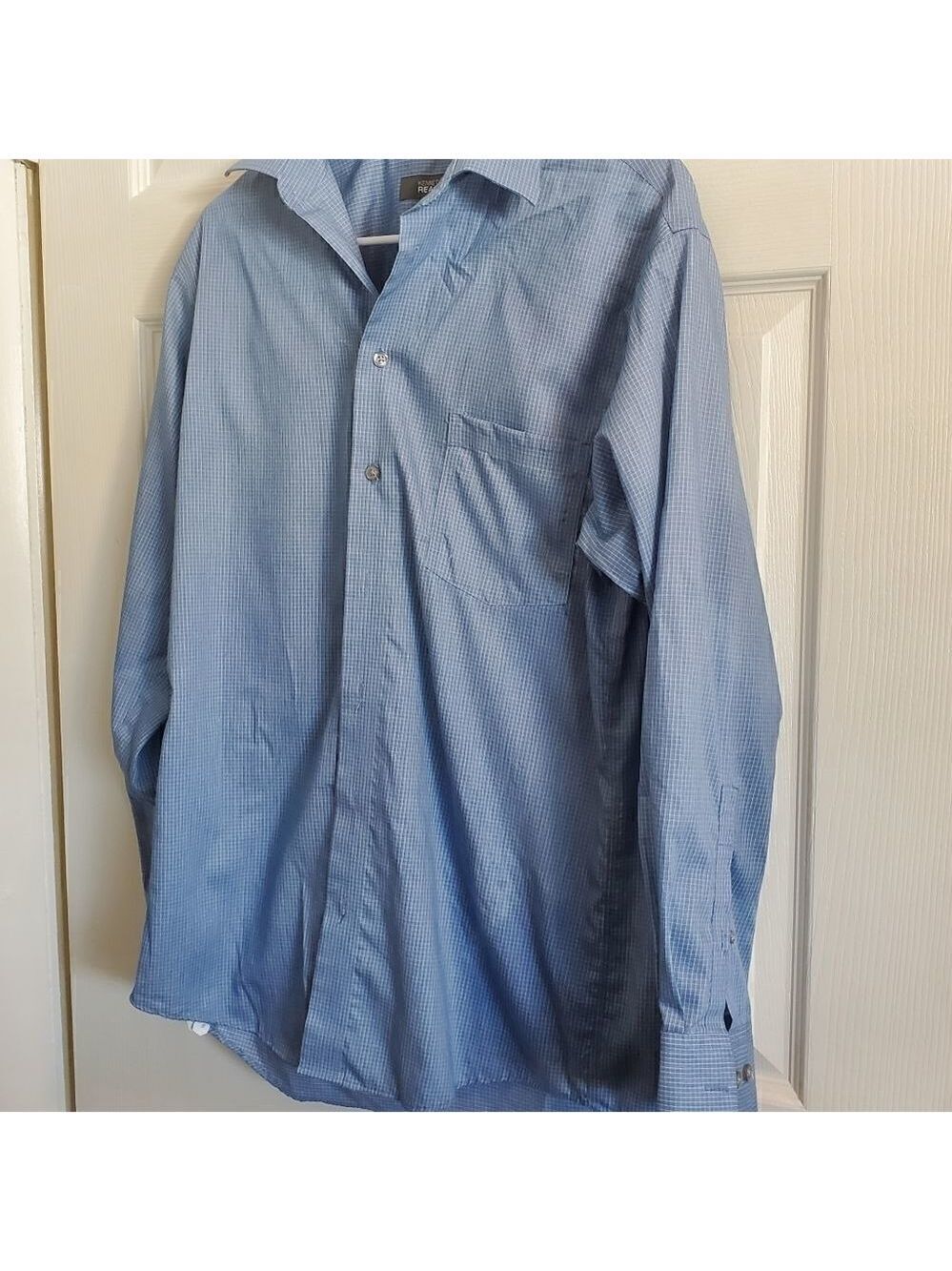Blue dress shirt.